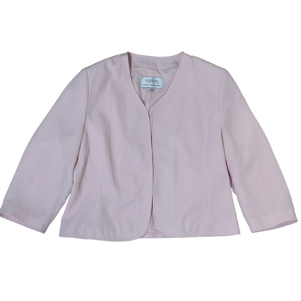 Ingenuity Pink Open Blazer Size 14